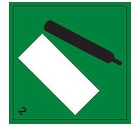 VSafety Panneau en vinyle autocollant avec inscription « Compressed Gas 2 UN » - Carré, 250 mm x 250 mm