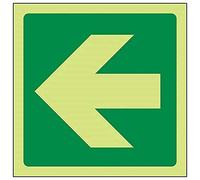 VSafety Panneau lumineux en vinyle autocollant avec flèche droite Vert 100 mm x 100 mm