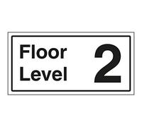 VSafety Plaque de niveau 2 autocollante effet aluminium 600 x 300 mm