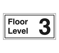 VSafety Plaque de niveau 3 autocollante Effet aluminium 300 x 150 mm