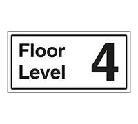 VSafety Plaque de niveau 4 en aluminium brossé 600 x 300 mm 3 mm