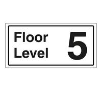 VSafety Plaque de niveau 5 en aluminium brossé 300 x 150 mm 3 mm