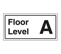 VSafety Plaque de niveau A en aluminium brossé 300 x 150 mm 3 mm