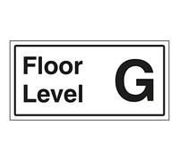 VSafety Plaque de niveau G autocollante Effet aluminium 300 x 150 mm