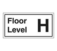 VSafety Plaque de niveau H en plastique rigide 600 x 300 mm 1 mm