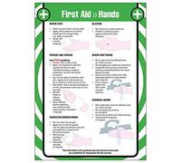 Vsafety Poster de premiers secours - First Aid For Hands A2 - 420 x 594 mm - Premium