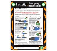 Vsafety Poster de premiers secours - Urgence Resuscitation A2 - 594 x 420 mm - Standard