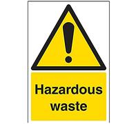 vsafety Signes 6 a004au-r Panneau d'avertissement "déchets dangereux Substance et chimique, 1 mm en plastique rigide, Portrait, 200 mm x 300 mm, noir/jaune