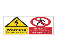VSafety Signs - 67056BF-S - Panneau d'avertissement de bâtiment - Autocollant - « Danger Electrical Equipment/Access Interdit » - 400 x 300 mm - Paysage - Lot de 3