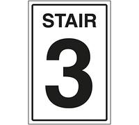 VSafety Stair 3 Plaque autocollante effet aluminium 150 x 200 mm
