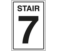 VSafety Stair 7 Plaque autocollante effet aluminium 200 x 300 mm