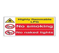 Vsafety "très inflammables GPL/Interdiction de fumer/No Naked Lights", 2 mm Plastique rigide, 400 mm x 300 mm