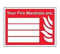 Vsafety "vos Fire Marshals sont :" Sign, paysage, (lot de 3), 200 mm x 150 mm, 3