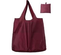 Vsagier Grand sac de courses pliable, imperméable et réutilisable, Format A4 - Bordeaux, Medium