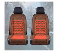 VSAQLNWZ Housse De Siege Voiture Chaud d'hiver, Ensembles De Housses De Siège Couvre Siege Auto pour Camion Camionnette Van Bus,Brown-Driver+Passenger