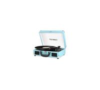 Victrola Tourne-disque Journey Bluetooth 5.0 3 vitesses Haut-parleurs stéréo Aux 3,5 mm Turquoise
