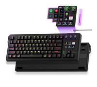 VSDINSIDE Clavier mécanique avec deck contrôleur de flux, pavé macro avec touches et boutons LCD personnalisables, clavier de raccourci de jeu, remplaçable à chaud, rétroéclairage RVB, pour PC Mac