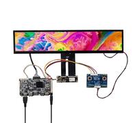 VSDISPLAY 24" 1920 x 360 DV240FBM-NB0 Écran Tactile capacitif IPS avec écran LCD et Android 11, Prise en Charge de la Lecture Automatique, autocopie, Rotation à 360 degrés