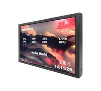 VSDISPLAY Boîtier PC 7" écran 1280 x 800 avec écran LCD de température d'ordinateur avec éditeur de thème DIY CPU GPU RAM surveillance des données, noir