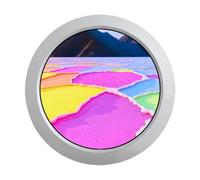 VSDISPLAY Boîtier PC rond écran 3,4" 800 x 800 pour ordinateur Aida64 CPU GPU Surveillance des données, Mini écran secondaire H/D avec coque en métal argenté