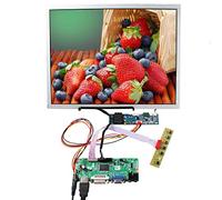VSDISPLAY Écran Industriel 15 Pouces 1000 nits, écran LCD IPS de 15 Pouces 1024 x 768 et Carte contrôleur VGA DVI Audio LVD