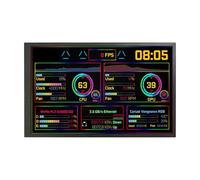 VSDISPLAY Écran LCD 10,1" 1280 x 800 - Écran LCD - Prend en charge l'éditeur de thème - Image dynamique - Surveillance de données RAM CPU GPU - Noir
