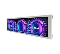VSDISPLAY Écran LCD 9,1" 462 x 1920 - Petit écran à barre étirée pour ordinateur D32 - Écran intérieur AIDA64 CPU GPU RAM données de température - Blanc