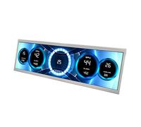 VSDISPLAY Écran LCD blanc de 14,5" 2560 x 720 - Résolution 2K - USB-C - Barre étirée - Écran secondaire pour boîtier d'ordinateur, PC, processeur graphique