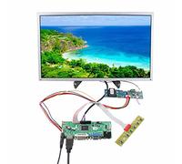 VSDISPLAY Écran LCD IPS 15,6" 1366 x 768 1000 nits avec Carte contrôleur Audio VGA DVI