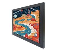 VSDISPLAY Écran LCD IPS 9,7" 10" 1024 x 768 4:3 300 nits, entrée VGA CVBS, boîtier en métal, avec supports