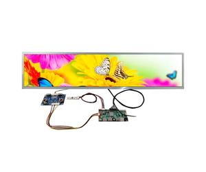 VSDISPLAY Écran LCD IPS Haute luminosité DV280FBM-NB2 51 Broches 700 nits, 28" 1920 x 360 et Carte SD USB, Carte Pilote LVD, Prend en Charge Le Lecteur MP4