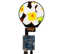 VSDISPLAY Écran LCD Rond 3,4" 800 x 800 IPS 330 nit et 39 Broches, Port d'alimentation Micro USB
