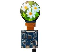 VSDISPLAY Écran LCD Rond 480 x 480 IPS 300 nits, Carte contrôleur 40 Broches, Port d'alimentation Micro USB