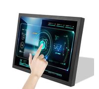 VSDISPLAY écran LCD Tactile résistif TFT 19" 1280 x 1024 1000 nits | entrée vidéo H/D VGA, DVI, Coque en métal avec Supports,Moniteur Tactile Industriel