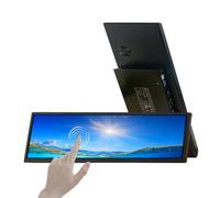 VSDISPLAY Écran Tactile LCD IPS 14,5" 2560 x 720 avec Carte Android, Deux Haut-parleurs, Sortie vidéo Support numérique d'étagère, Lecture Automatique, autocopie vidéo