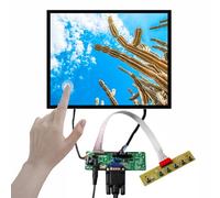 VSDISPLAY Écran Tactile TFT LCD 12,1" 1024 x 768 et Carte contrôleur VGA LVD 20 Broches, Prise en Charge Multi-Touch 10 Points