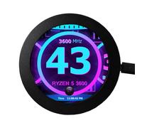 VSDISPLAY Moniteur Circulaire LCD IPS 450 nits, Port vidéo Alimentation Micro USB, 9 cm 2,8"