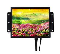 VSDISPLAY Moniteur Industriel, écran LCD TFT 12,1 Pouces 800x600 700nit, Port VGA DVI, Double Haut-Parleur, avec Support, Adaptateur Secteur