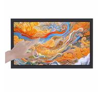 VSDISPLAY Moniteur tactile industriel TFT LCD 18,5 pouces 1920 x 1080, port vidéo H/D VGA DVI, boîtier métallique avec support.