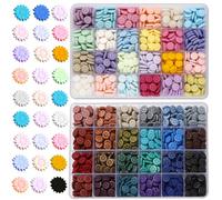 VSECUON Perles à cacheter de cire de la série tournesol foncé et clair pour sceaux de cire, perles à cacheter assorties, idéales pour enveloppes, lettres, invitations de mariage et bouteilles de vin