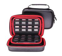 VSEER Étui de transport pour Nintendo 3DS XL/2DS XL - Coque de protection rigide, noir/rouge