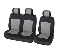 VSESTCDPB Housse Siège Voiture 2 + 1 Universelle pour Citroën pour Jumpy 2005 Protections siège(Gris)