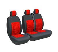 VSESTCDPB Housses De Siège Coussin De Siège pour R&enault pour Master pour Trafic Housse siège de Voiture(Rouge)