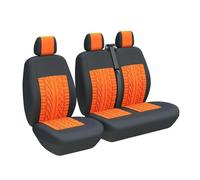 VSESTCDPB Housses De Siège Coussin De Siège pour R&enault pour Master pour Trafic Housse siège de Voiture(Orange)