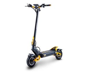 VSETT Trottinette Électrique 10 Plus Lite, 2 Moteurs 1400W, Autonomie jusqu'à 120 km, 25 KM/H, Écran LED 5×5", Tout Terrain, Noir et Jaune