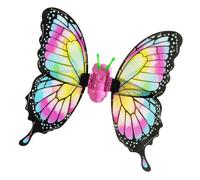 Vseutiac Aile de Papillon Lumineuse Attache Électrique Princesse Carnaval Mouvement Réaliste Effet Brillant Matériau PVC Adaptée aux Filles Garçons Fête, Coloré