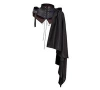 Vseutiac Cape D'armure, écharpe Asymétrique, Cosplay, Uniforme Victorien, à Lacets, Demi-cape D'assassin, Vintage
