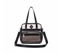 Vseutiac Cartable Étanche Transparent Sac à Dos Scolaire Sac d'École Sac Ordinateur PVC Imperméable avec Rangement Séparé et Adapté aux Cours Déplacements, Multicolore, Noir + Gris 20