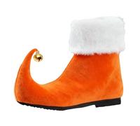 Vseutiac Chaussures de Noël Clochettes Personnage Elfes Chaussures de Carnaval Orange Confortables Chaussures Unisexes Adaptées pour Fête de Noël Cosplay, 40