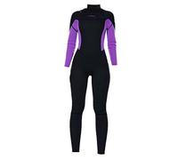 Vseutiac Combinaison de Plongée Femme Légère 3/2 Mm à Séchage Rapide avec Fermeture éclair Horizontale, Chaude et Facile à Enfiler, Protection Solaire Intégral, L Violette